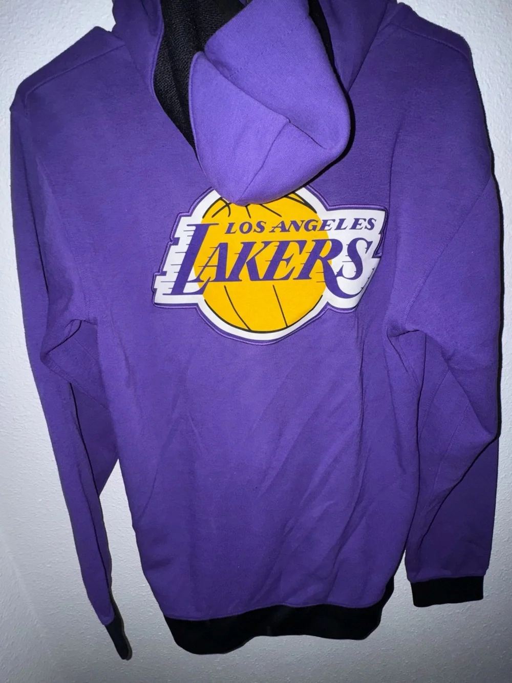 Nike Purple Los Angeles Lakers Zip Hoodie with Yellow Logo